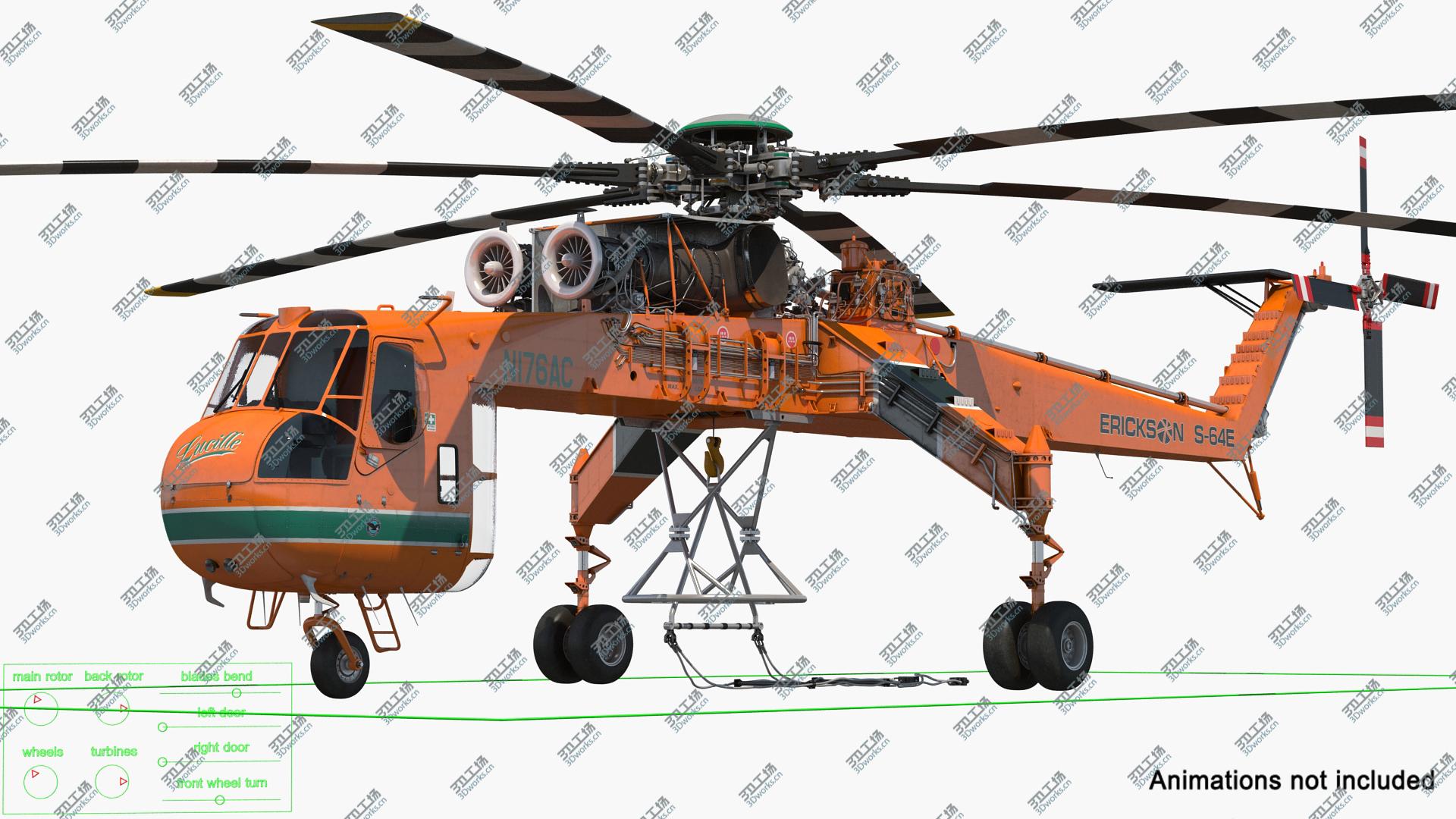 images/goods_img/20210313/Sikorsky S-64 Skycrane Helicopter Cargo Rigged 3D model/4.jpg